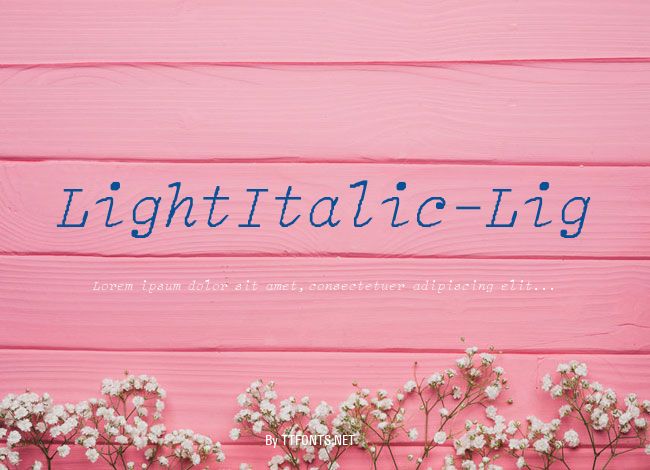 LightItalic-Lig example