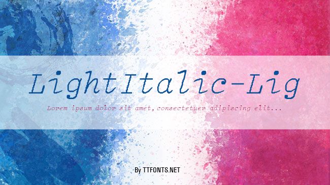 LightItalic-Lig example