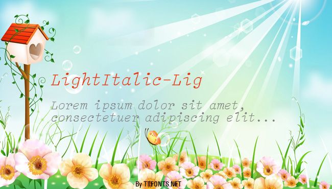 LightItalic-Lig example