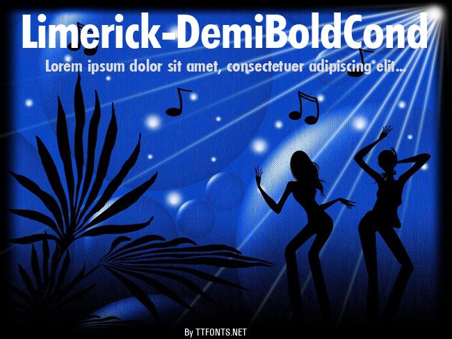 Limerick-DemiBoldCond example