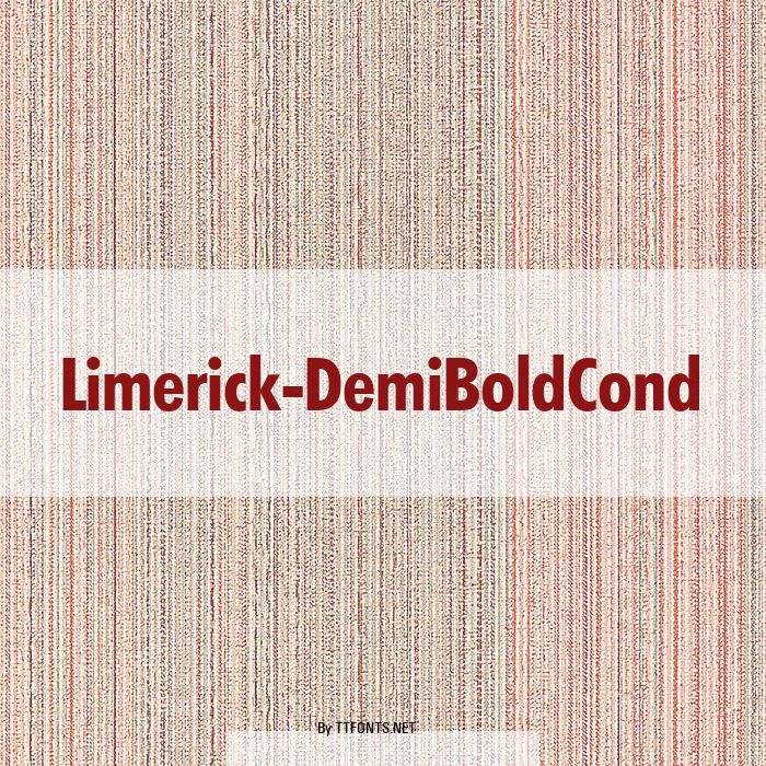 Limerick-DemiBoldCond example