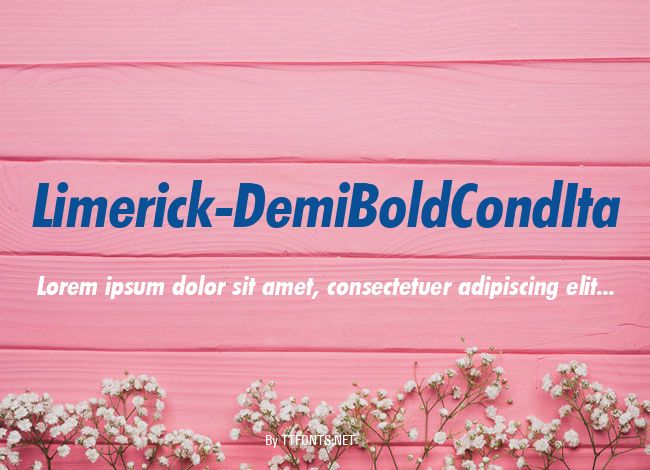 Limerick-DemiBoldCondIta example
