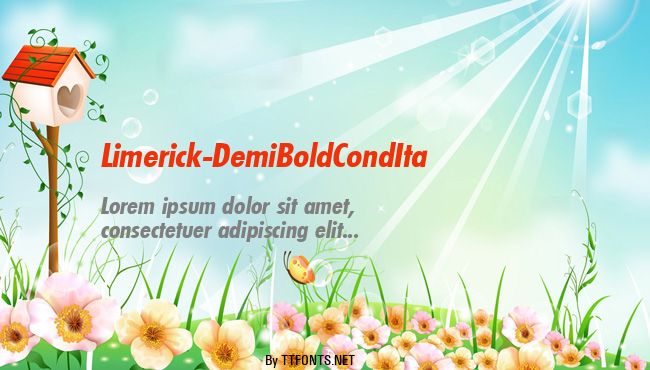 Limerick-DemiBoldCondIta example