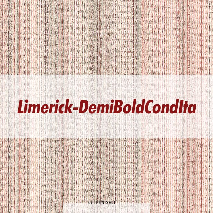 Limerick-DemiBoldCondIta example