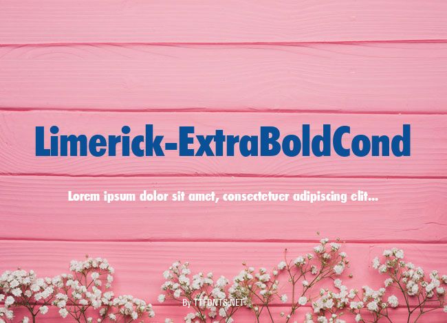Limerick-ExtraBoldCond example