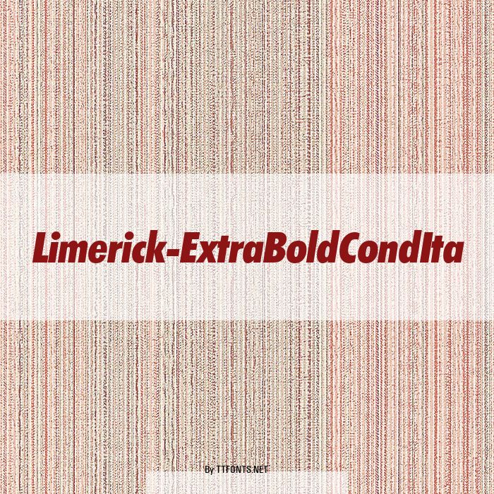 Limerick-ExtraBoldCondIta example