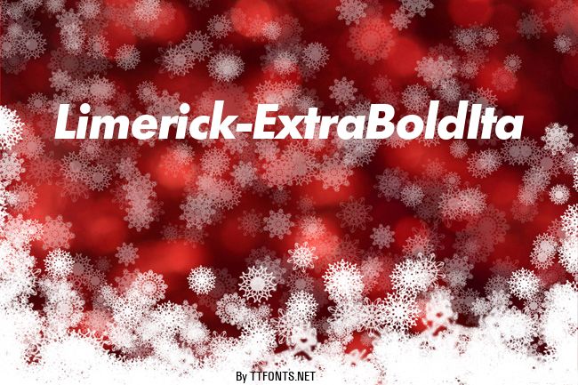 Limerick-ExtraBoldIta example