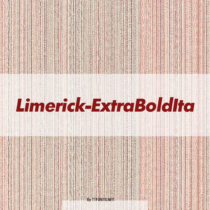 Limerick-ExtraBoldIta example