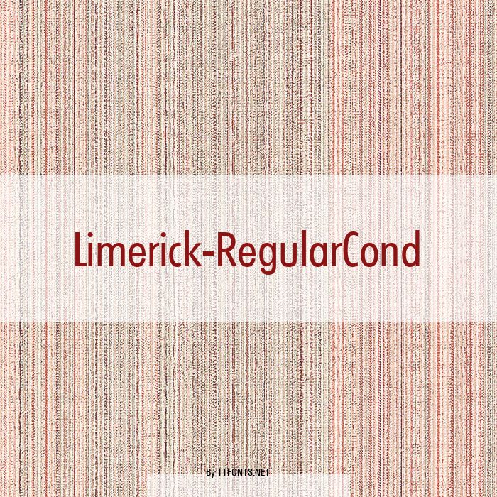 Limerick-RegularCond example