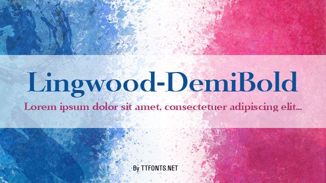 Lingwood-DemiBold example