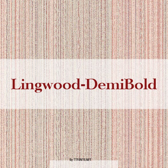 Lingwood-DemiBold example
