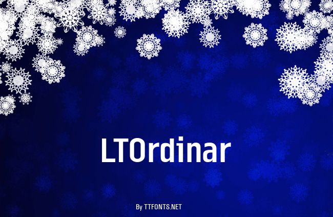 LTOrdinar example