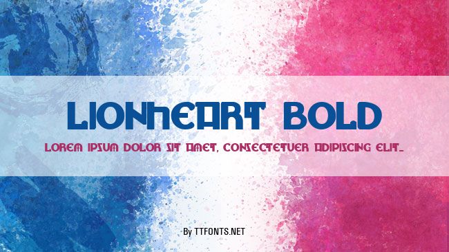 Lionheart Bold example