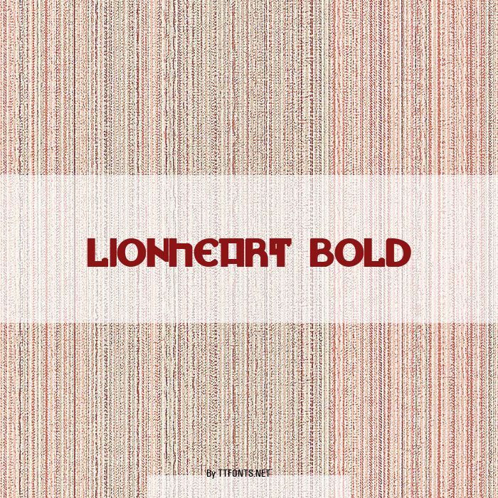 Lionheart Bold example