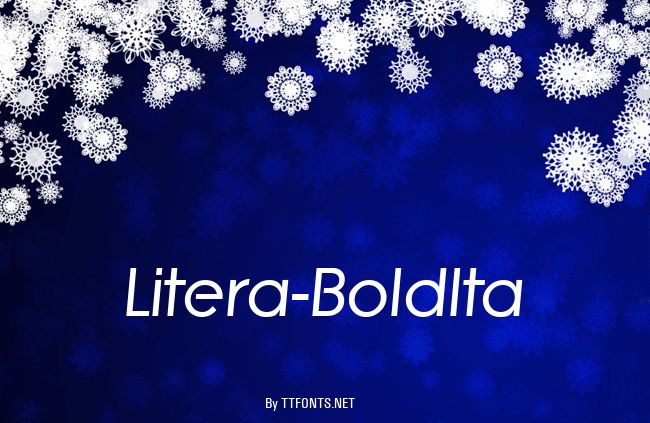 Litera-BoldIta example