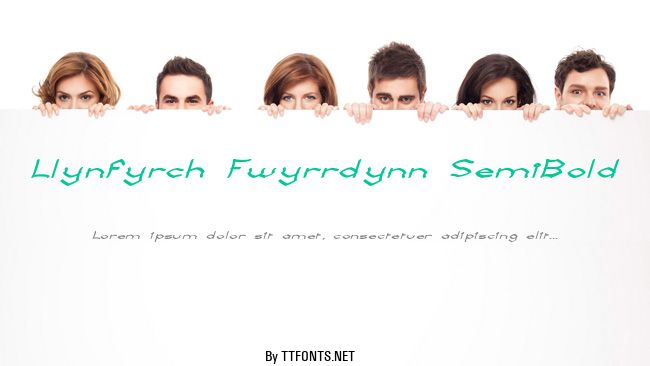 Llynfyrch Fwyrrdynn SemiBold example