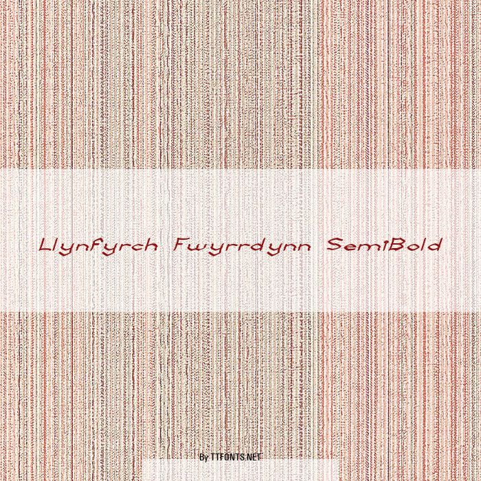 Llynfyrch Fwyrrdynn SemiBold example