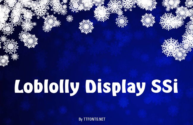 Loblolly Display SSi example