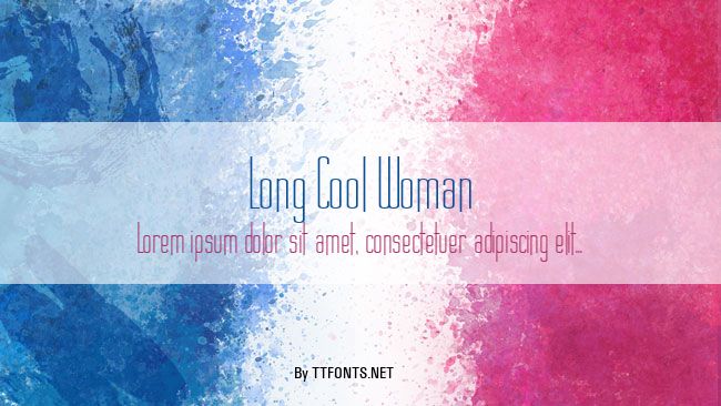 Long Cool Woman example