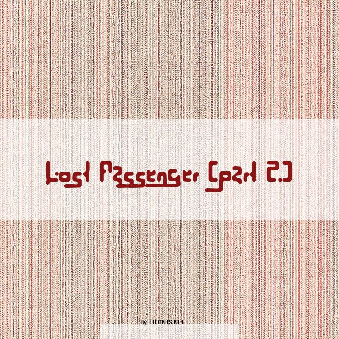 Lost Passenger (part 2) example