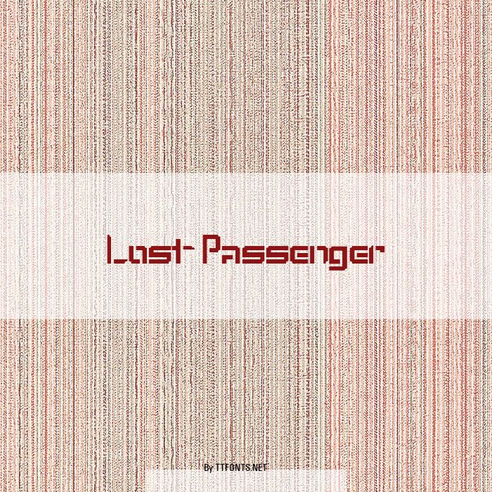 Lost Passenger example