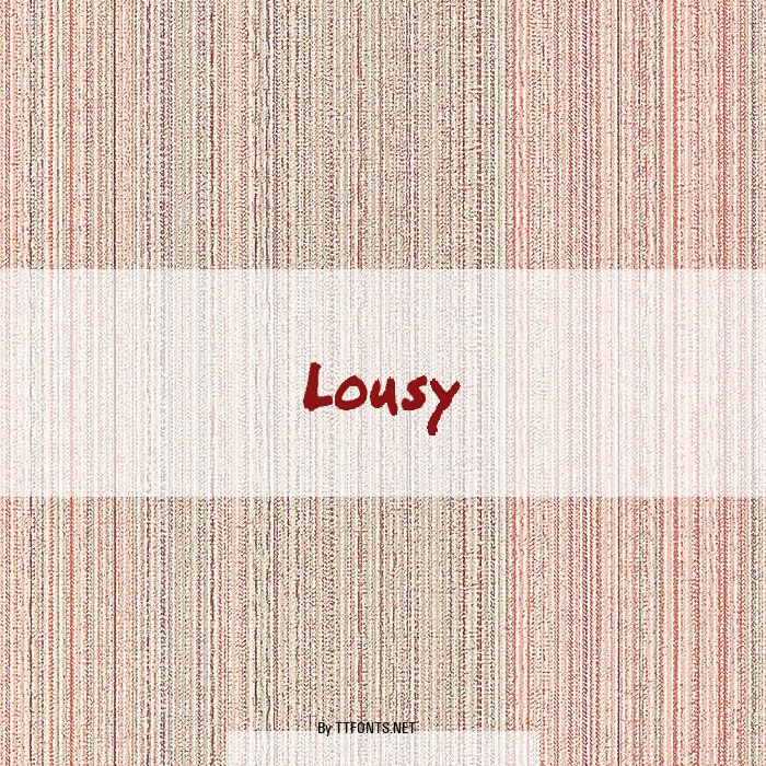 Lousy example