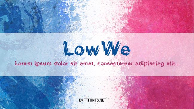 LowWe example