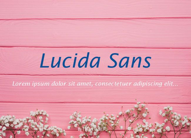 Lucida Sans example