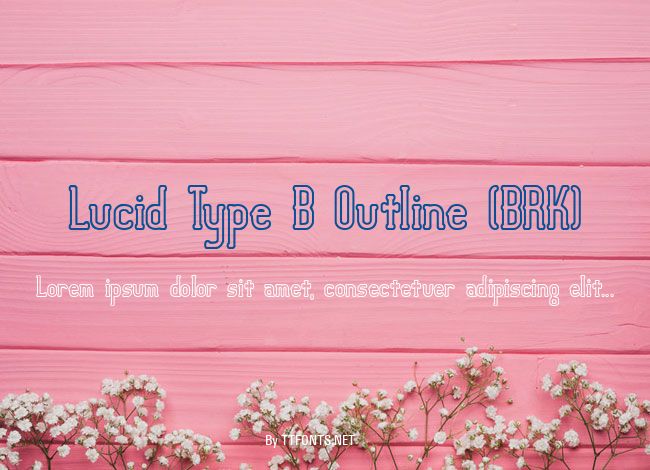 Lucid Type B Outline (BRK) example