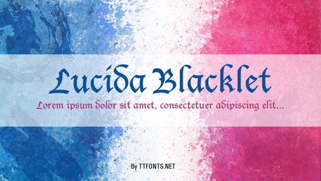 Lucida Blacklet example