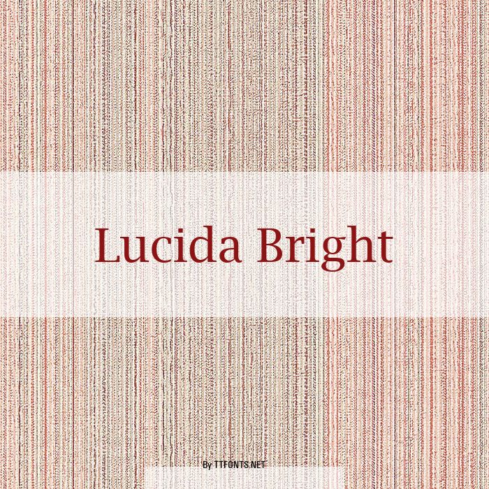 Lucida Bright example