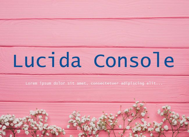 Lucida Console example