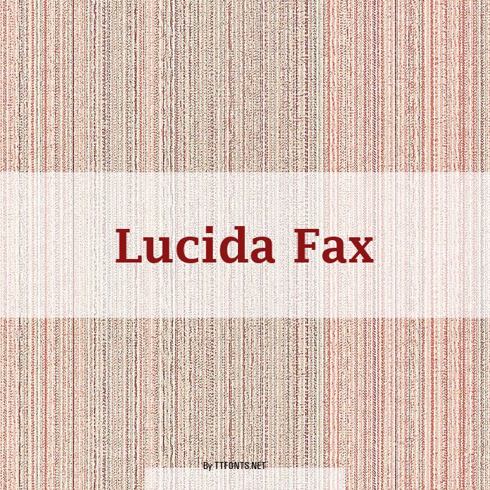 Lucida Fax example