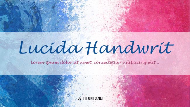 Lucida Handwrit example