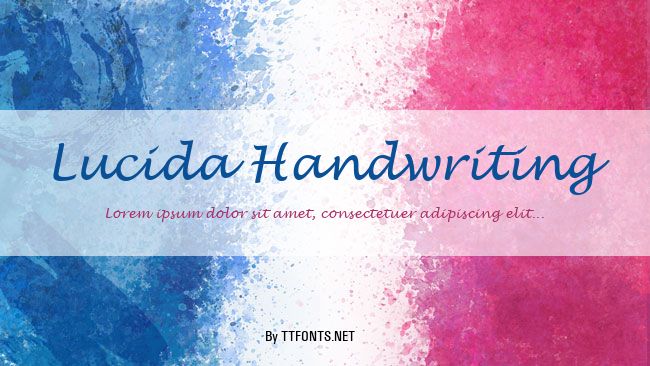 Lucida Handwriting example