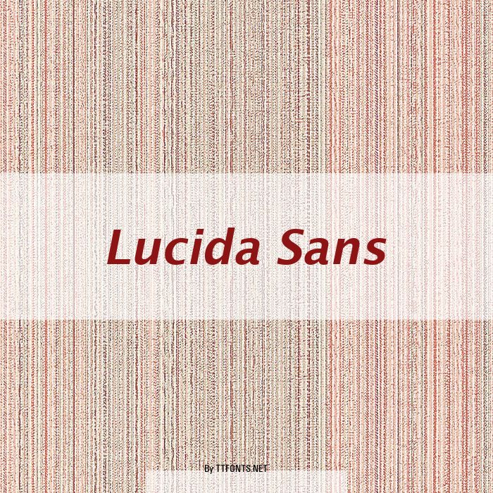 Lucida Sans example