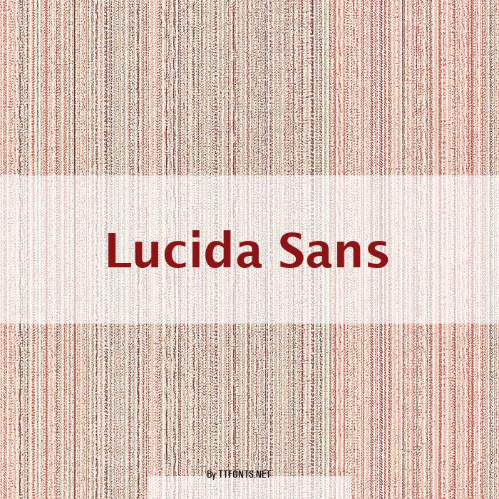 Lucida Sans example