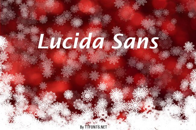 Lucida Sans example