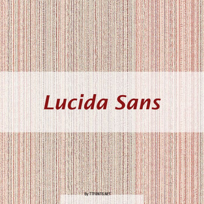 Lucida Sans example