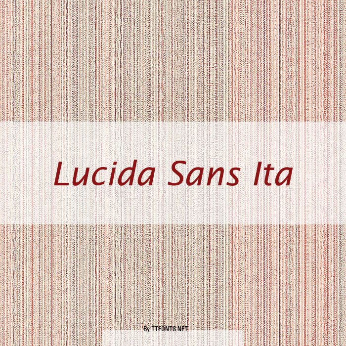 Lucida Sans Ita example
