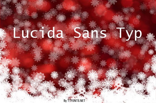 Lucida Sans Typ example