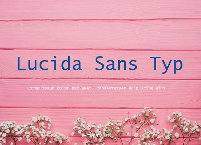 Lucida Sans Typ example