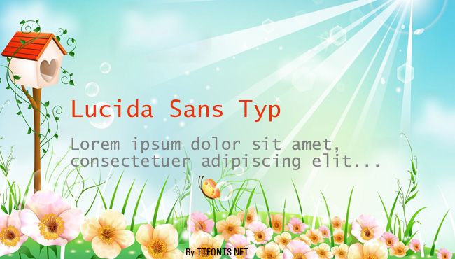 Lucida Sans Typ example