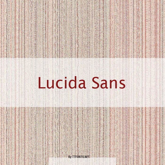 Lucida Sans example