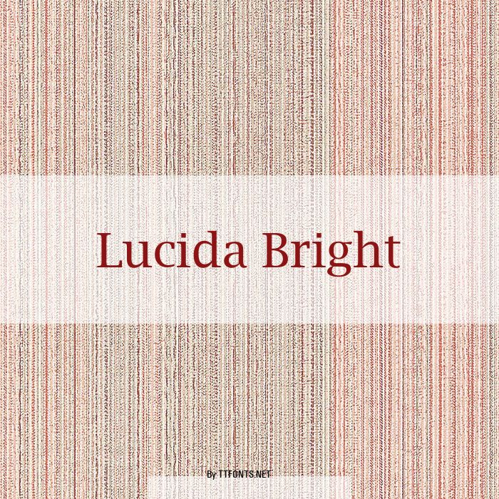 Lucida Bright example