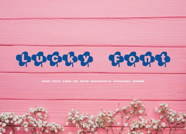 Lucky Font example