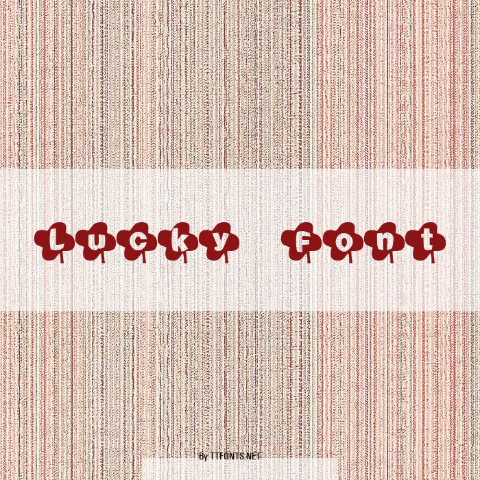 Lucky Font example