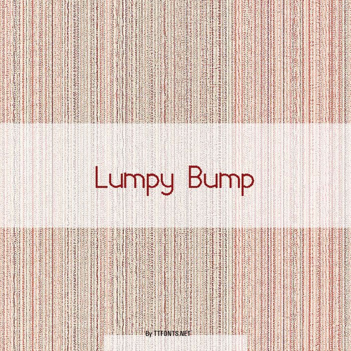 Lumpy Bump example