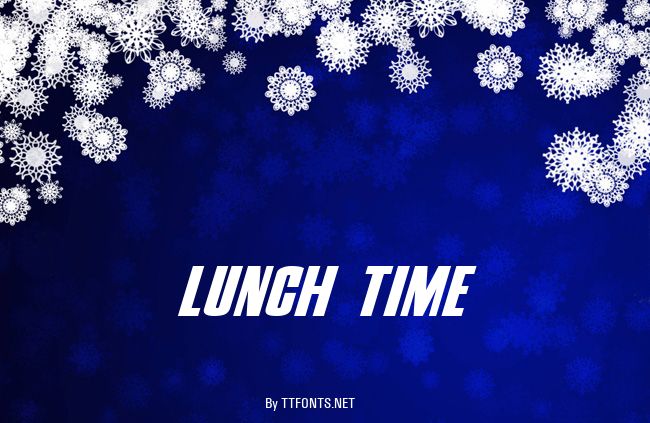 Lunch time example