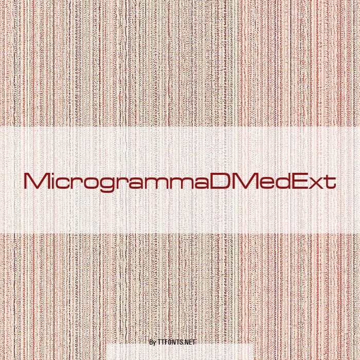 MicrogrammaDMedExt example